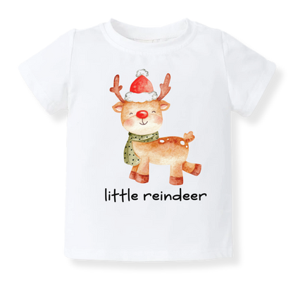 Little Reindeer Christmas Baby Bodysuit, Kids & Toddler T-Shirt – Cute Christmas Outfit