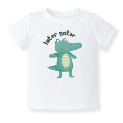 Later Gator Baby Bodysuit, Kids & Toddler T-Shirt – Funny Alligator Animals Baby Clothes for Boys Girls