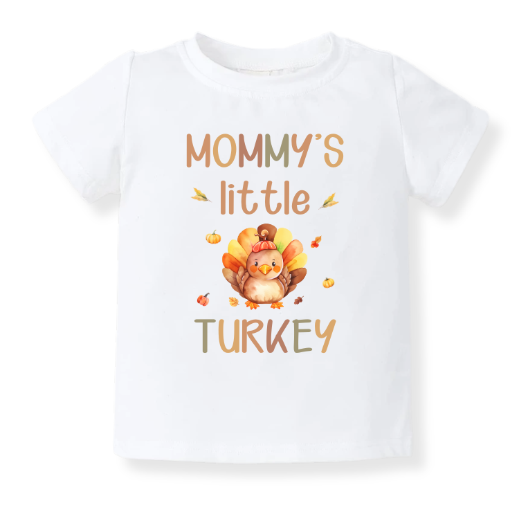 Little Turkey Baby Bodysuit, Kids & Toddler T-Shirt – Mommy's Little Turkey Thanksgiving Baby Outfit