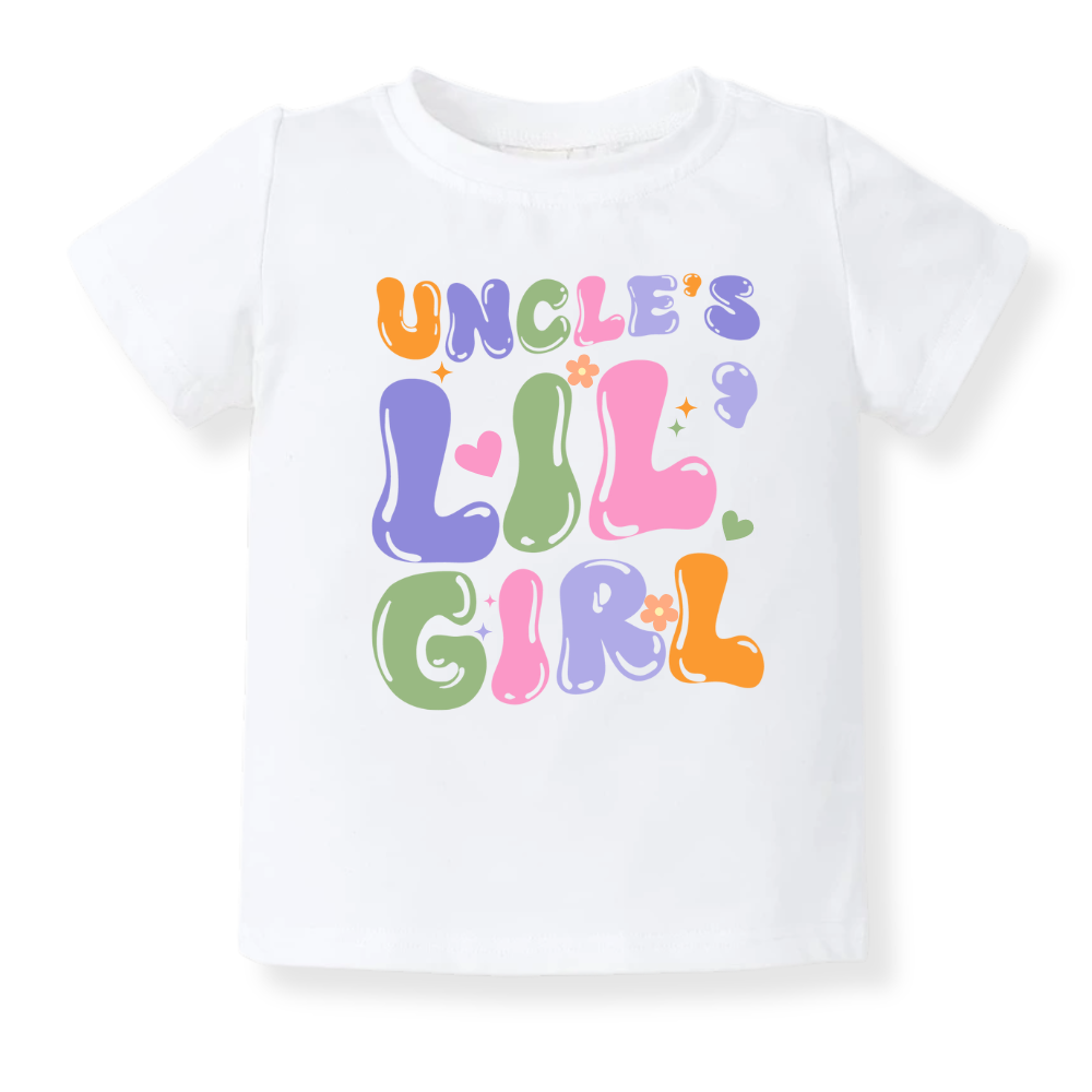 Uncle's Lil Girl Baby Bodysuit Toddler & Kids T-Shirt, Gift for Niece Tshirt Cute Girls Clothes