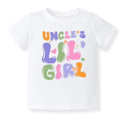 Uncle's Lil Girl Baby Bodysuit Toddler & Kids T-Shirt, Gift for Niece Tshirt Cute Girls Clothes