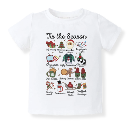 Tis The Season Tshirt Christmas Baby Bodysuit, Kids & Toddler T-Shirt – Christmas Outfit