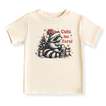 baby onesie onsie clothes girl boy funny newborn gifts outfit toddler infant apparel shirt baby shower kids unisex bodysuit little cute cool clothing christmas xmas merry and bright cute but feral racoon wild animals