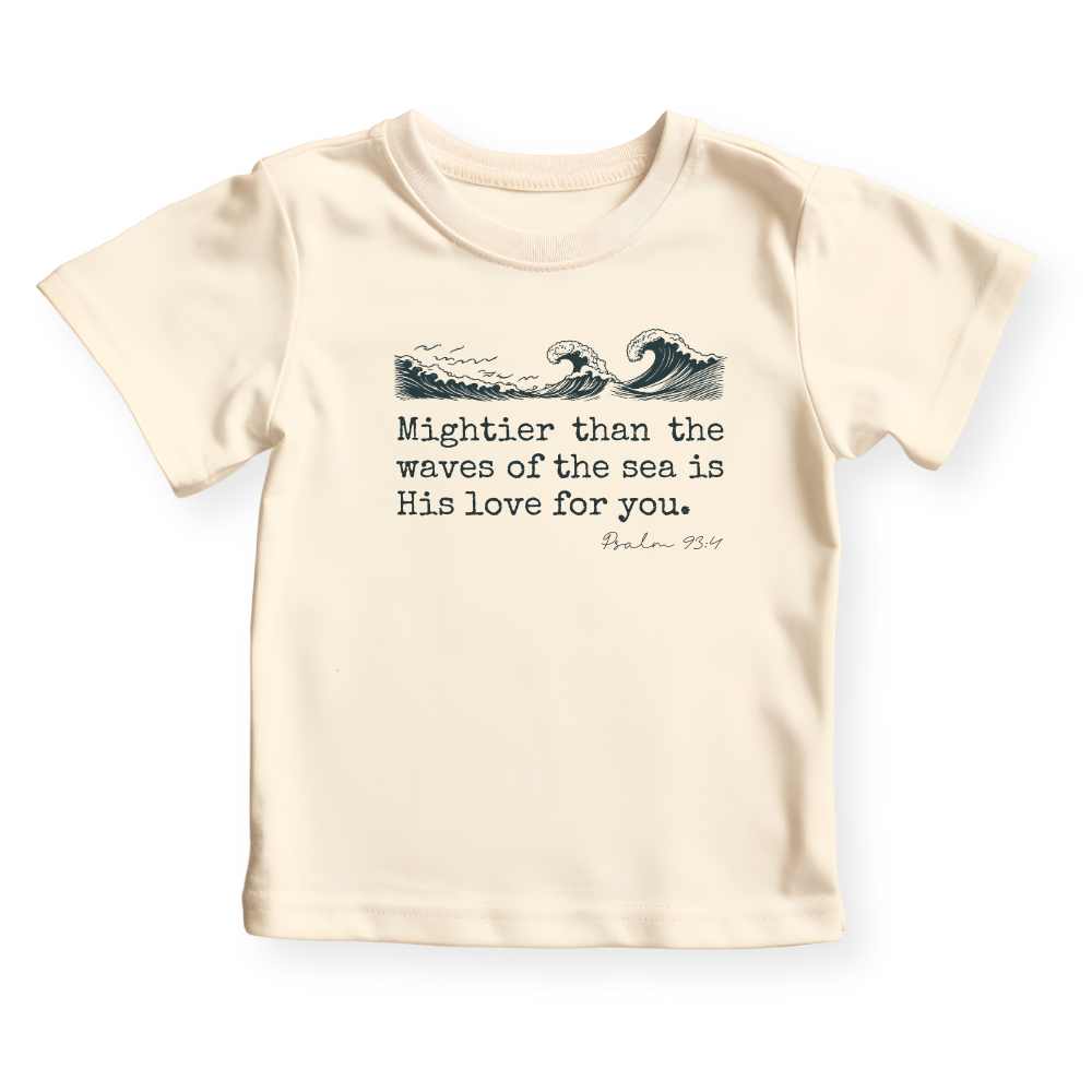 Mightier Than The Waves of The Sea is His Love for You - Baby Onesie, Toddler, Kids & Adult T-Shirt