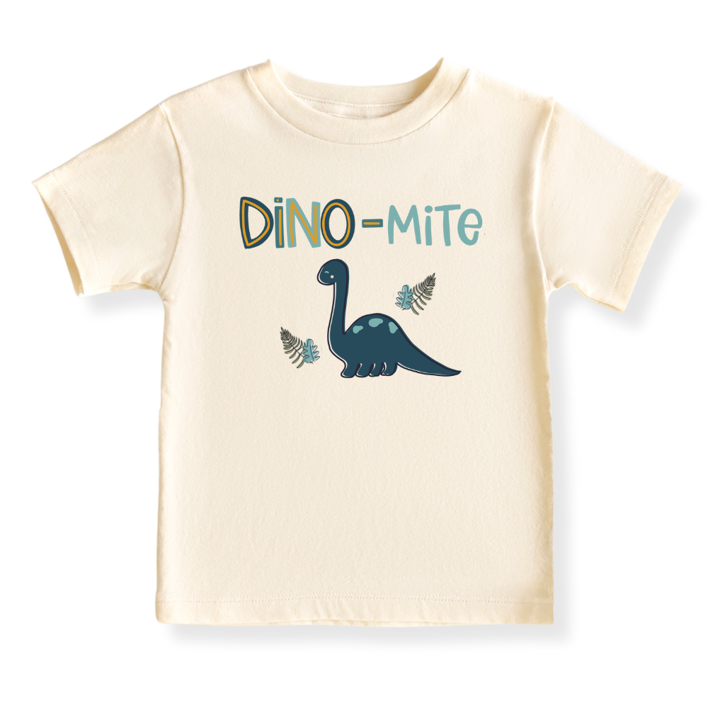Dino-mite Dinosaur Tshirt Dino Baby Bodysuit Toddler & Kids T-Shirt, Dinosaur Outfit