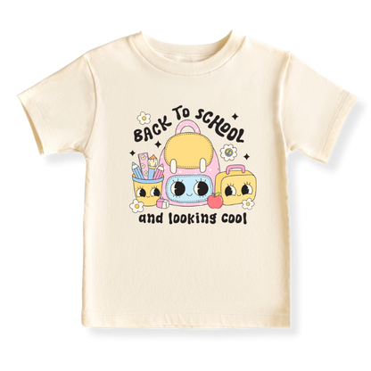 Back to School and Looking Cool Tshirt, Kids T-Shirt Toddler Tee, Cute Back-to-School Outfit, Trendy School Shirt