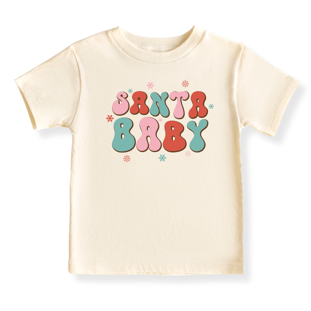 Santa Baby Tshirt Christmas Baby Bodysuit, Kids & Toddler T-Shirt – Family Xmas Outfit
