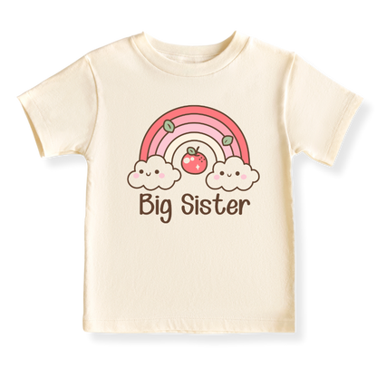 Big Sister Rainbow Tshirt for Girls, Matching Sister Outfit