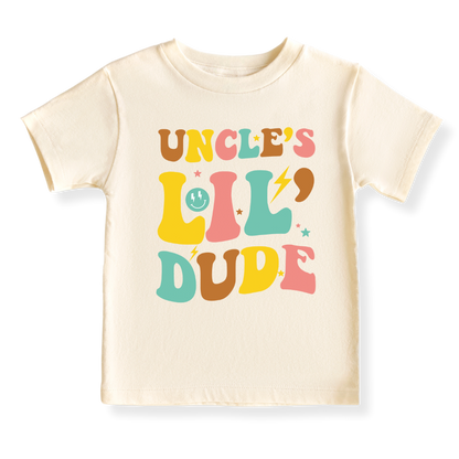 Uncle's Lil Dude Baby Bodysuit Toddler & Kids T-Shirt, Gift for Nephew Tshirt Cute Boys Clothes