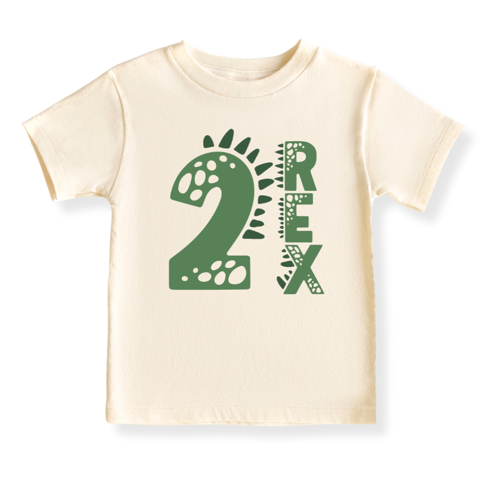 2 Rex Dinosaur Tshirt Kids Tee Toddler Shirt Jurassic Dino Graphic Tee Boys Girls Dinosaur Themed Kids Clothing 2nd Birthday I'm Two 2 years Old Birthday Gift 2 Birthday gift Baby Boy Tyrannosaurus