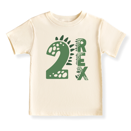2 Rex Dinosaur Tshirt Kids Tee Toddler Shirt Jurassic Dino Graphic Tee Boys Girls Dinosaur Themed Kids Clothing 2nd Birthday I'm Two 2 years Old Birthday Gift 2 Birthday gift Baby Boy Tyrannosaurus