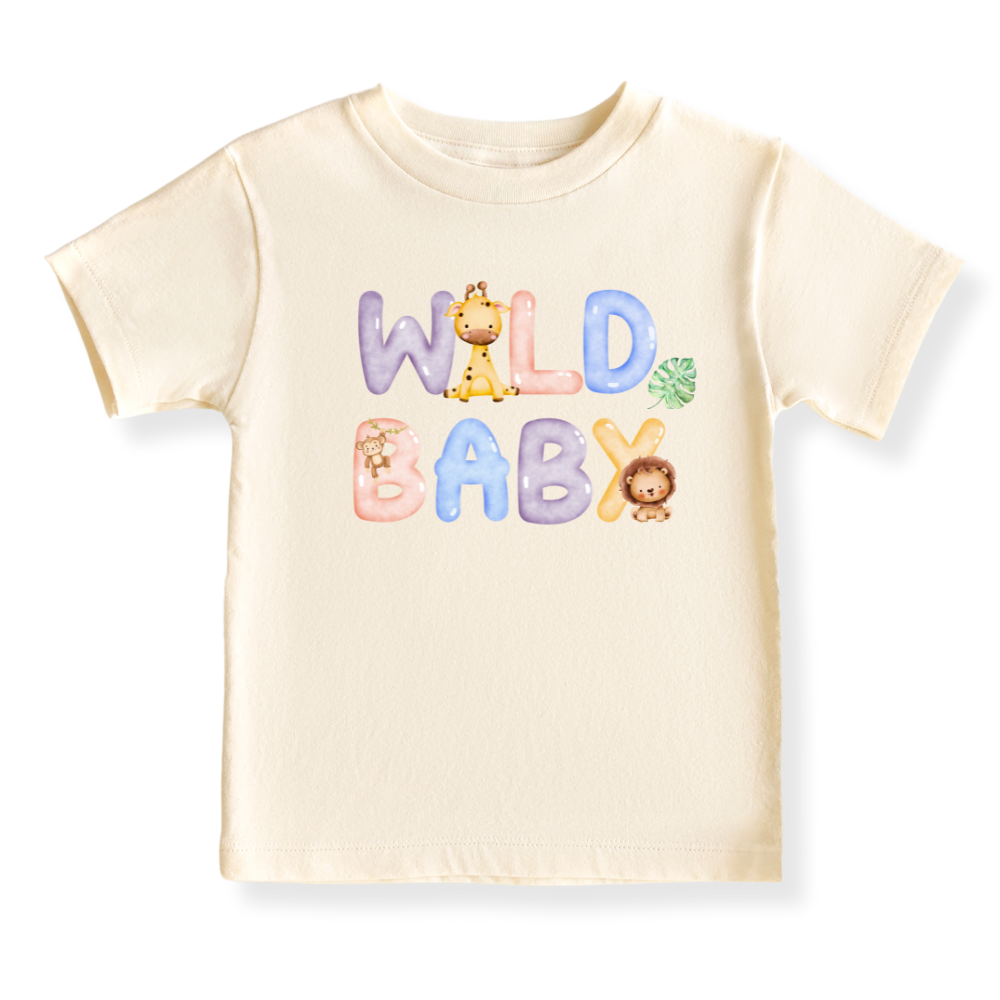 Wild Baby Baby Bodysuit, Kids & Toddler T-Shirt – Safari Cute Animals Baby Clothes for Boys Girls