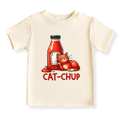 Cat-chup Funny Cat Baby Bodysuit – Cute Ketchup Kids T-Shirt Toddler Tee, Cat Lover Outfit