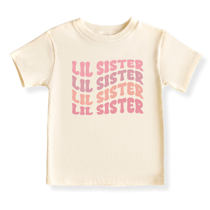 Little Sister Baby Bodysuit Pastel Pink Sister Tshirt for Kids Siblings Tee, Big Sister Surprise