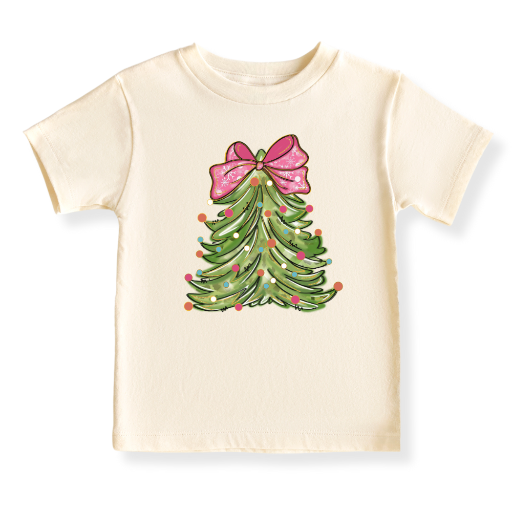 Cute Christmas Baby Bodysuit, Kids & Toddler T-Shirt – Xmas Outfit for Girls Shirt Pink Bow