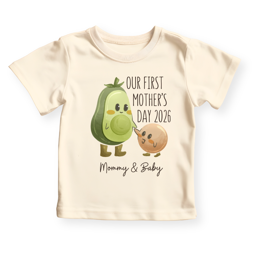 Our First Mother's Day 2026 Baby Bodysuit - Mommy & Baby Custom Baby Outfit