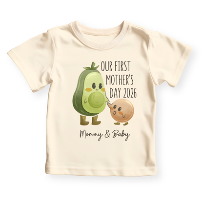 Our First Mother's Day 2026 Baby Bodysuit - Mommy & Baby Custom Baby Outfit