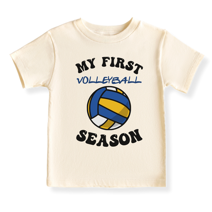 My First Volleyball Season Baby Bodysuit, Kids & Toddler T-Shirt – Sport Baby Gift for Volleyball Fans