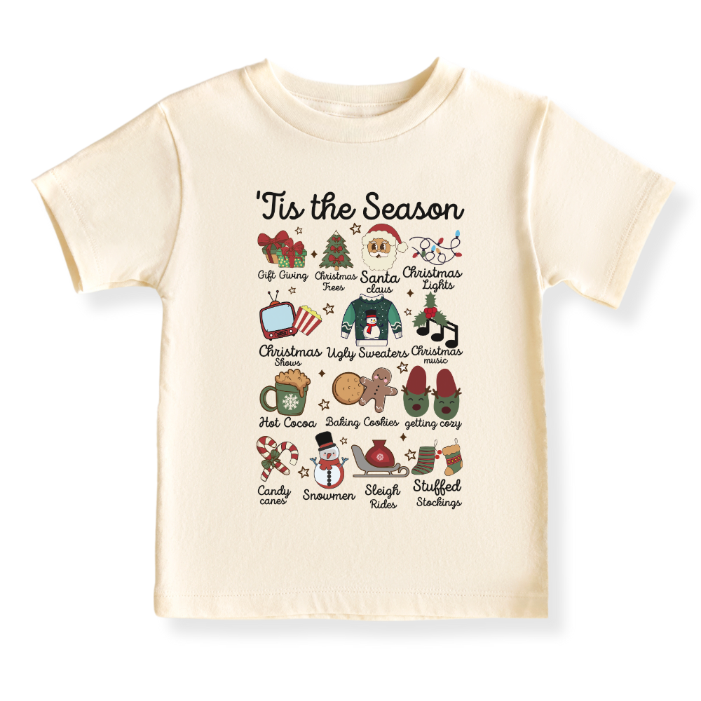 Tis The Season Tshirt Christmas Baby Bodysuit, Kids & Toddler T-Shirt – Christmas Outfit