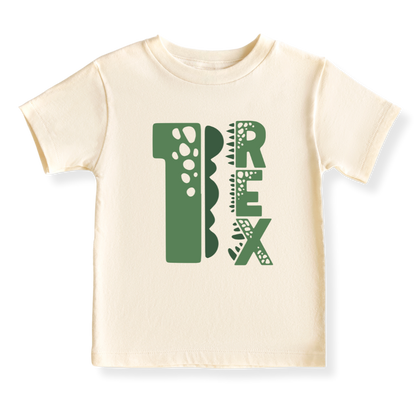 One Rex Brithday Baby Bodysuit Tshirt for Kids, 2nd Birthday Outfit for Boys Shirt, Dinosaur Tshirt T-Rex