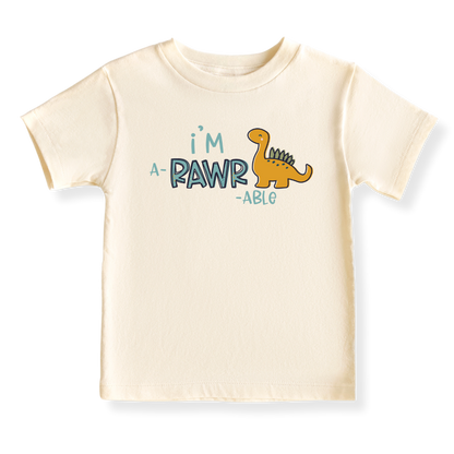 I'm A-Rawr-Able Dinosaur Tshirt Dino Baby Bodysuit Toddler & Kids T-Shirt, Dinosaur Outfit