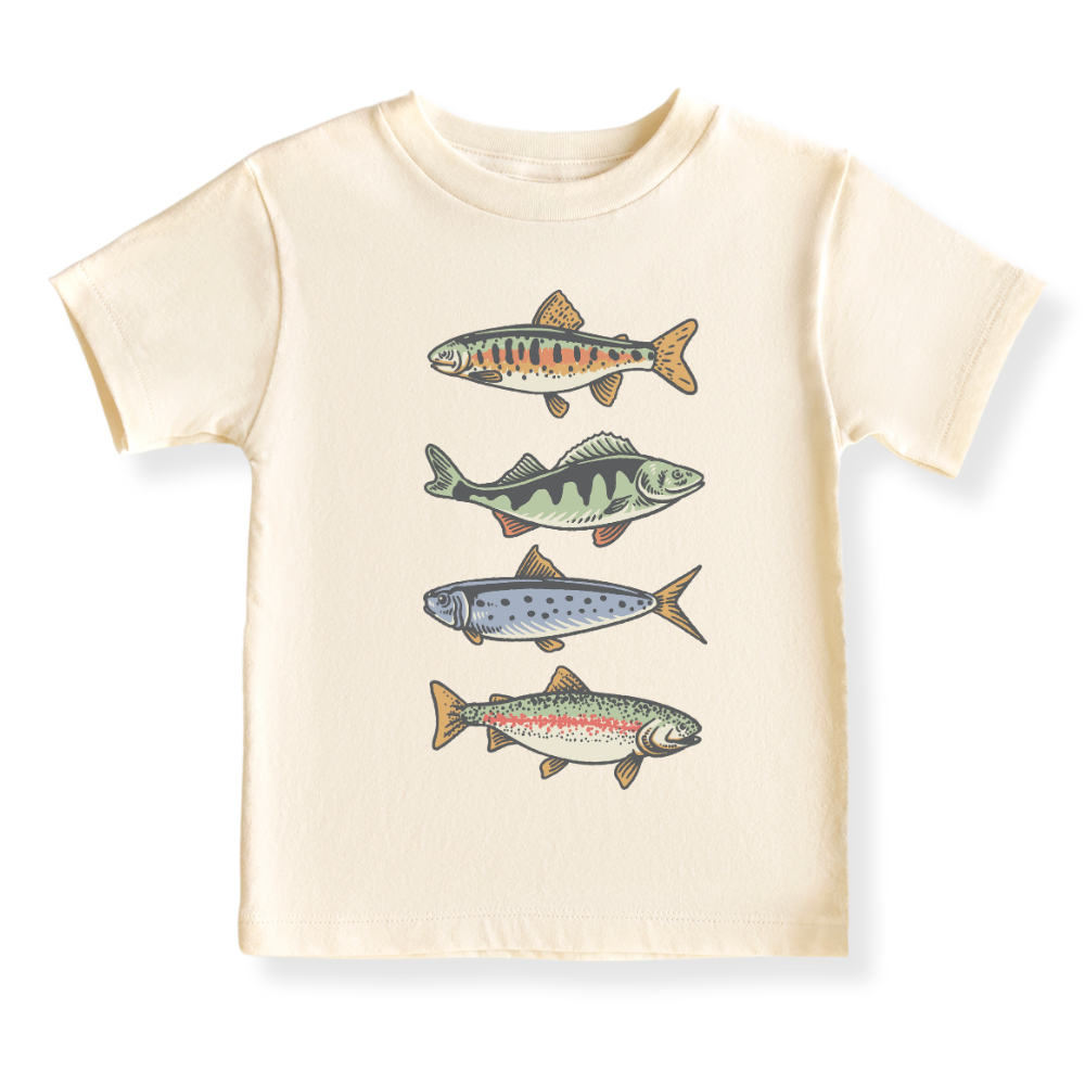Trout Fish Baby Bodysuit Fishing Tshirt for Kids Toddler Tee Fishing Outfit Fish Sweater