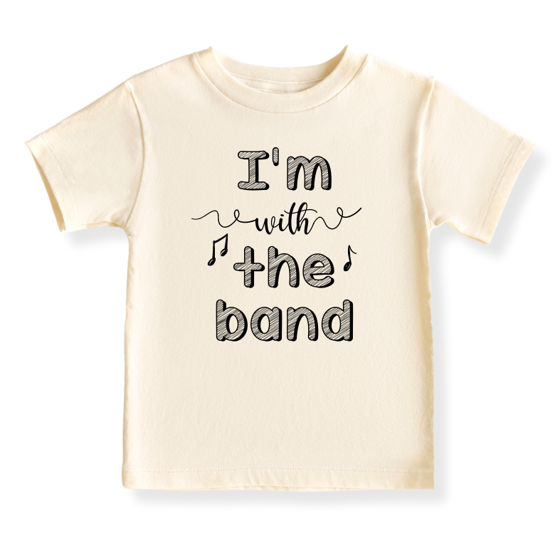 Baby Bodysuit, Kids & Toddler T-Shirt – 'I'm with the Band' Music Outfit Concert Baby Clothes for Boys, Girls