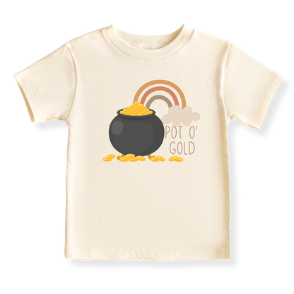 Pot o' gold Boho Rainbow Baby Bodysuit = Tshirt for Kids & Toddler Tee, Baby Gift for Newborn Outfit