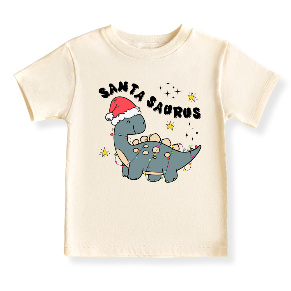 Santa Saurus Tshirt Dinosaur Baby Bodysuit Toddler & Kids T-Shirt, Christmas Outfit Christmas Baby Clothes