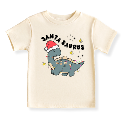 Santa Saurus Tshirt Dinosaur Baby Bodysuit Toddler & Kids T-Shirt, Christmas Outfit Christmas Baby Clothes
