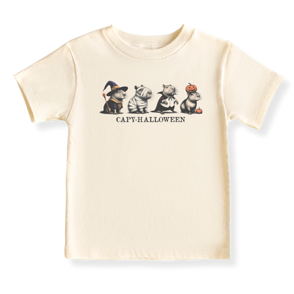 Capy-Halloween Baby Bodysuit Capybara Halloween Shirt for Kids Toddler Halloween Capybara T-Shirt Capybara Fall Outfit Halloween Shirt for Toddlers with Animals Baby Shower Gift for Newborn Clothes
