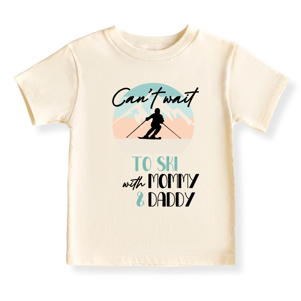 Skiing Baby Bodysuit, Kids & Toddler T-Shirt – Cute Ski Snow Baby Clothes for Boys Girls