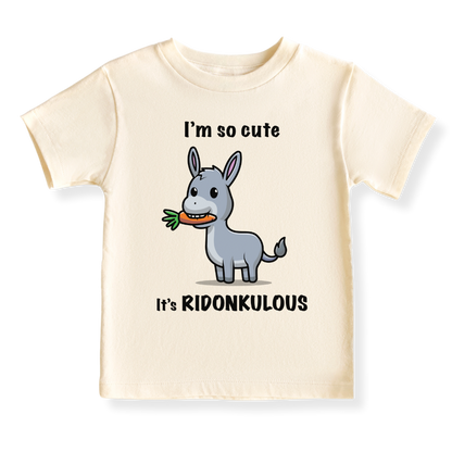 Ridonkulous Cute Donkey Baby Bodysuit, Kids & Toddler T-Shirt – Funny Donkey Animals Baby Clothes