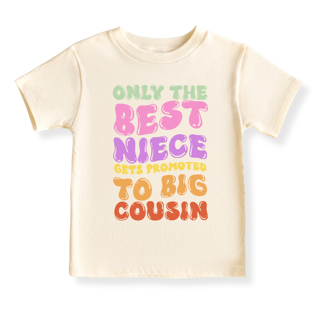Big Cousin Announcement Baby Bodysuit, Toddler & Kids T-Shirt - Gift for Niece or Cousin