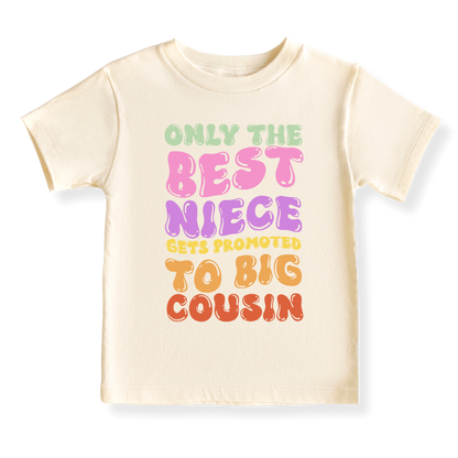 Big Cousin Announcement Baby Bodysuit, Toddler & Kids T-Shirt - Gift for Niece or Cousin