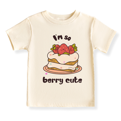 Strawberry Baby Bodysuit, Kids & Toddler T-Shirt – I'm so Berry Cute Outfit Strawberry Theme Shirt for Girls