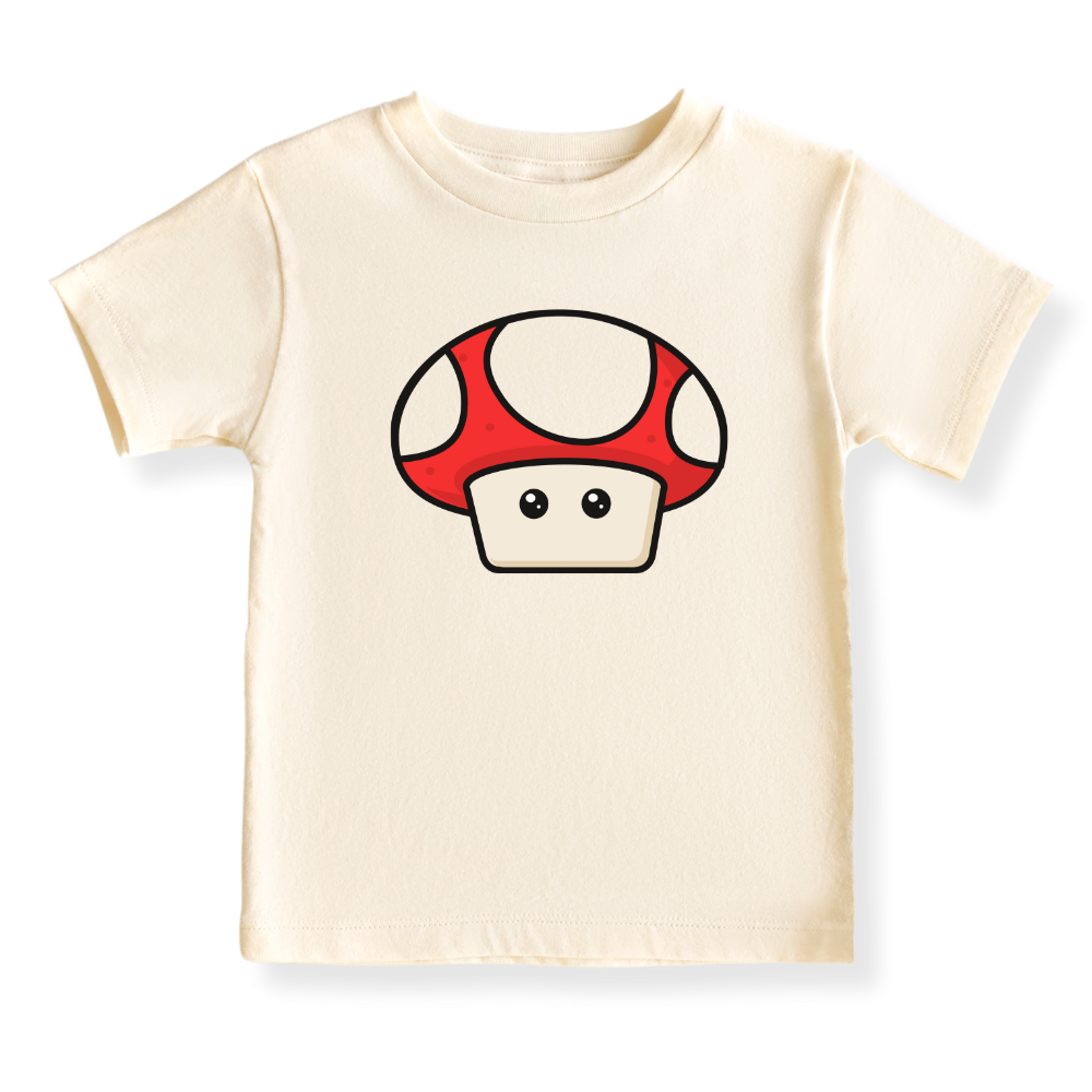 Red Mushroom Tshirt, Cute Mushroom Baby Bodysuit