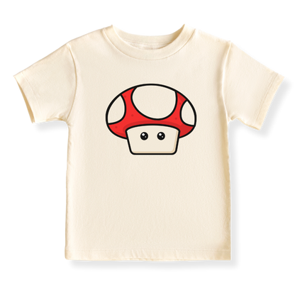 Red Mushroom Tshirt, Cute Mushroom Baby Bodysuit