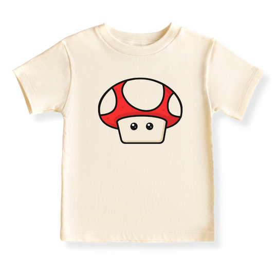 Red Mushroom Tshirt, Cute Mushroom Baby Bodysuit