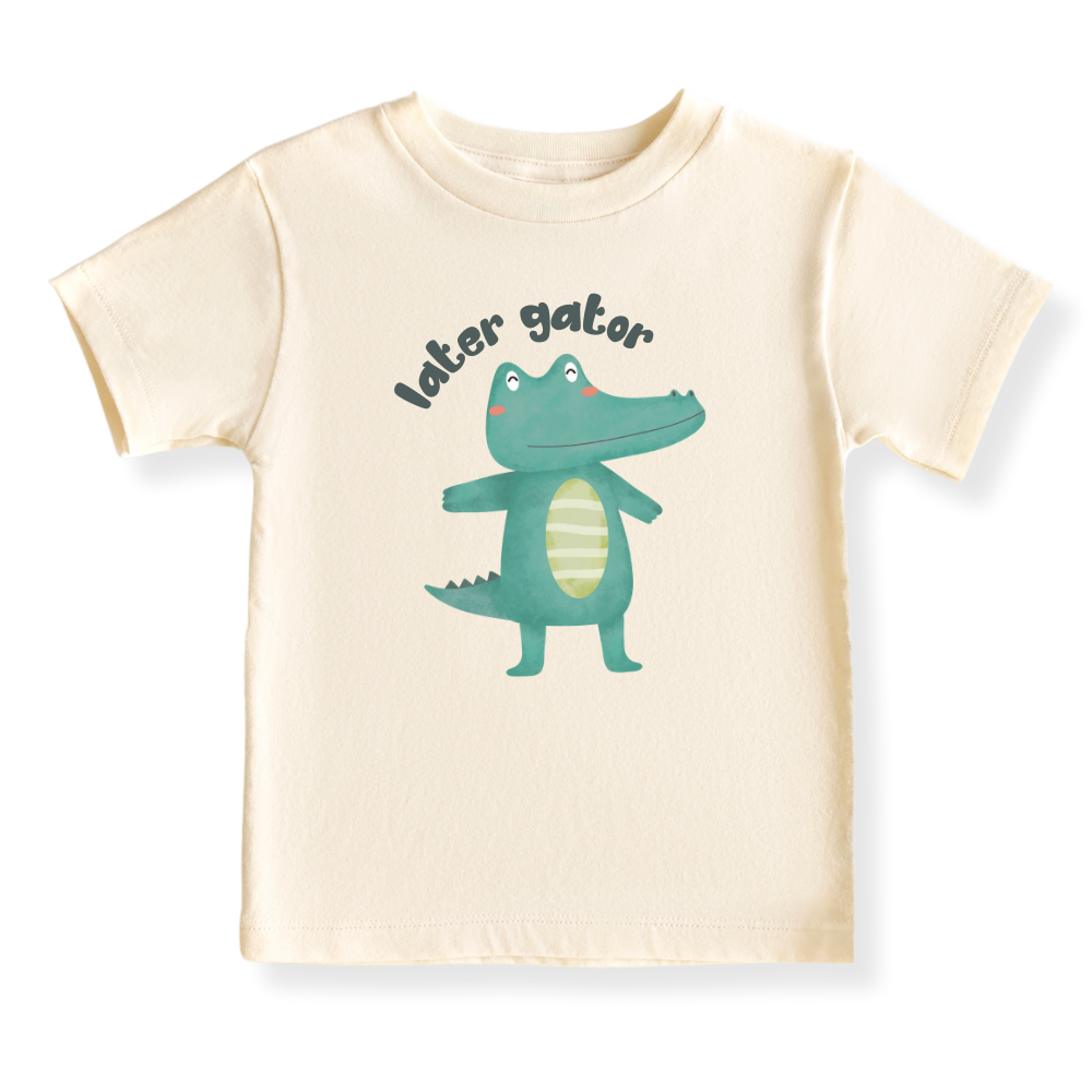 Later Gator Baby Bodysuit, Kids & Toddler T-Shirt – Funny Alligator Animals Baby Clothes for Boys Girls