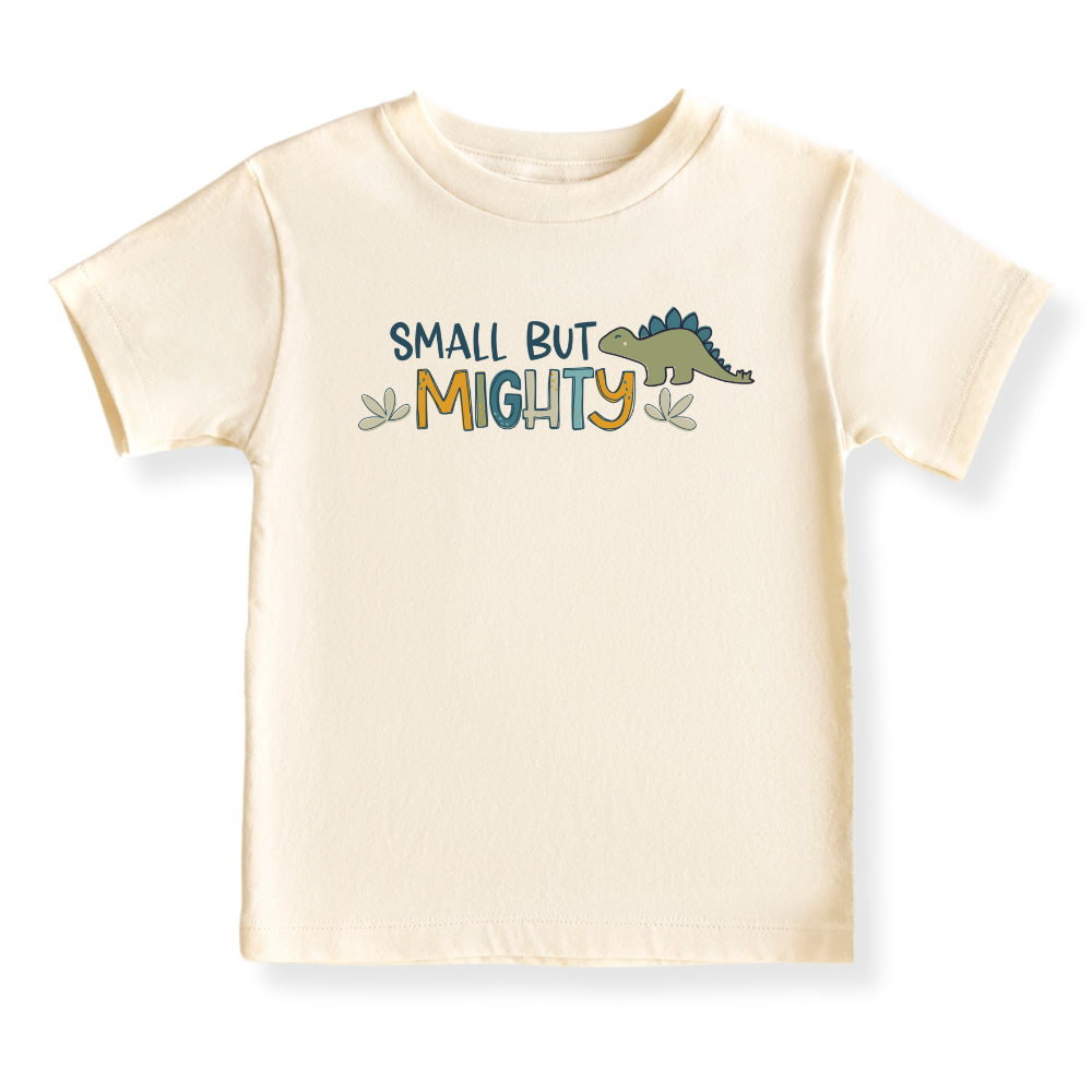 Small but Mighty Dinosaur Tshirt Dino Baby Bodysuit Toddler & Kids T-Shirt, Dinosaur Outfit