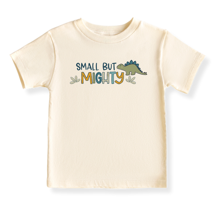 Small but Mighty Dinosaur Tshirt Dino Baby Bodysuit Toddler & Kids T-Shirt, Dinosaur Outfit