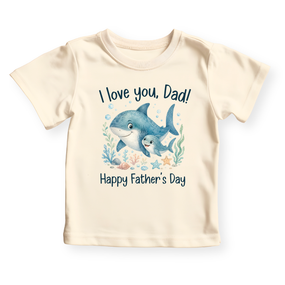 I Love You Dad - Happy Father's Day Shark Baby Bodysuit - Family Outfit