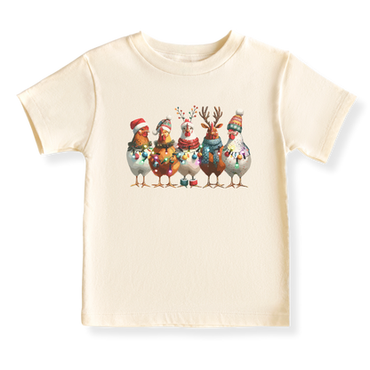 Christmas Baby Bodysuit Funny Chickens Tshirt for Kids Toddler Tee Funny Christmas Gift for Baby Clothes