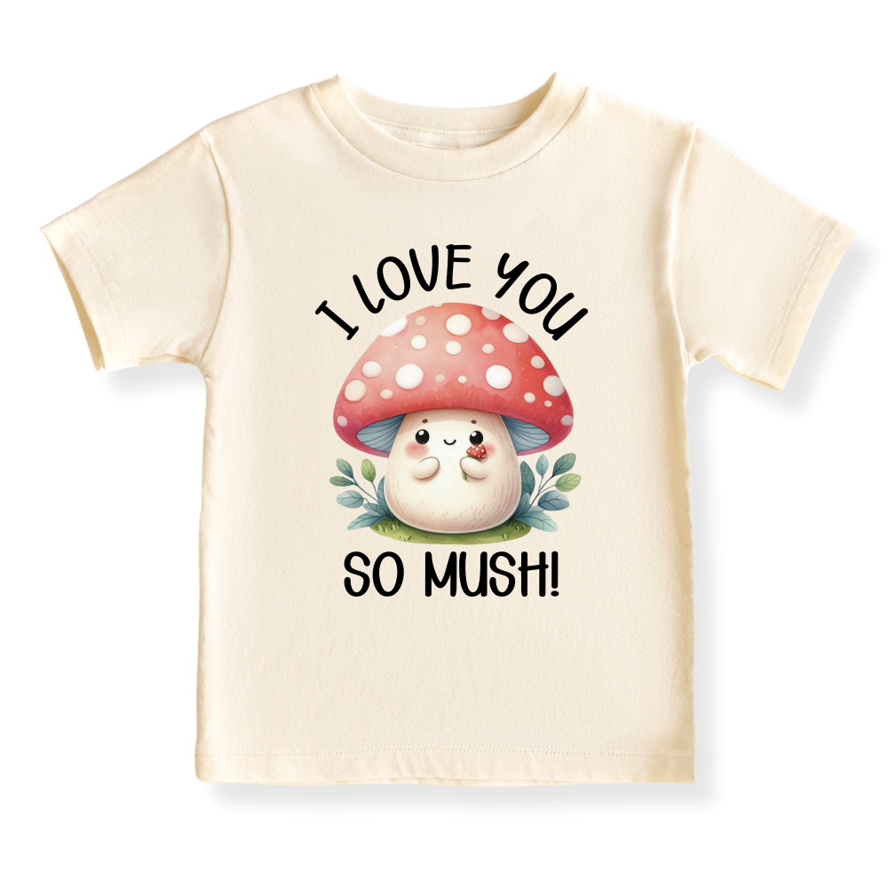 I Love You So Mush Baby Bodysuit, Cute Mushroom Tshirt