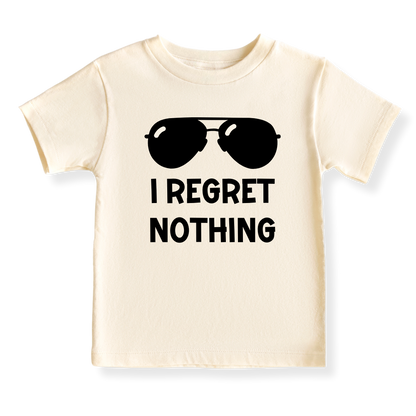 Funny Baby Bodysuit I Regret Nothing Tshirt for Kids Toddler Tee Funny Gift for Boys Outfit