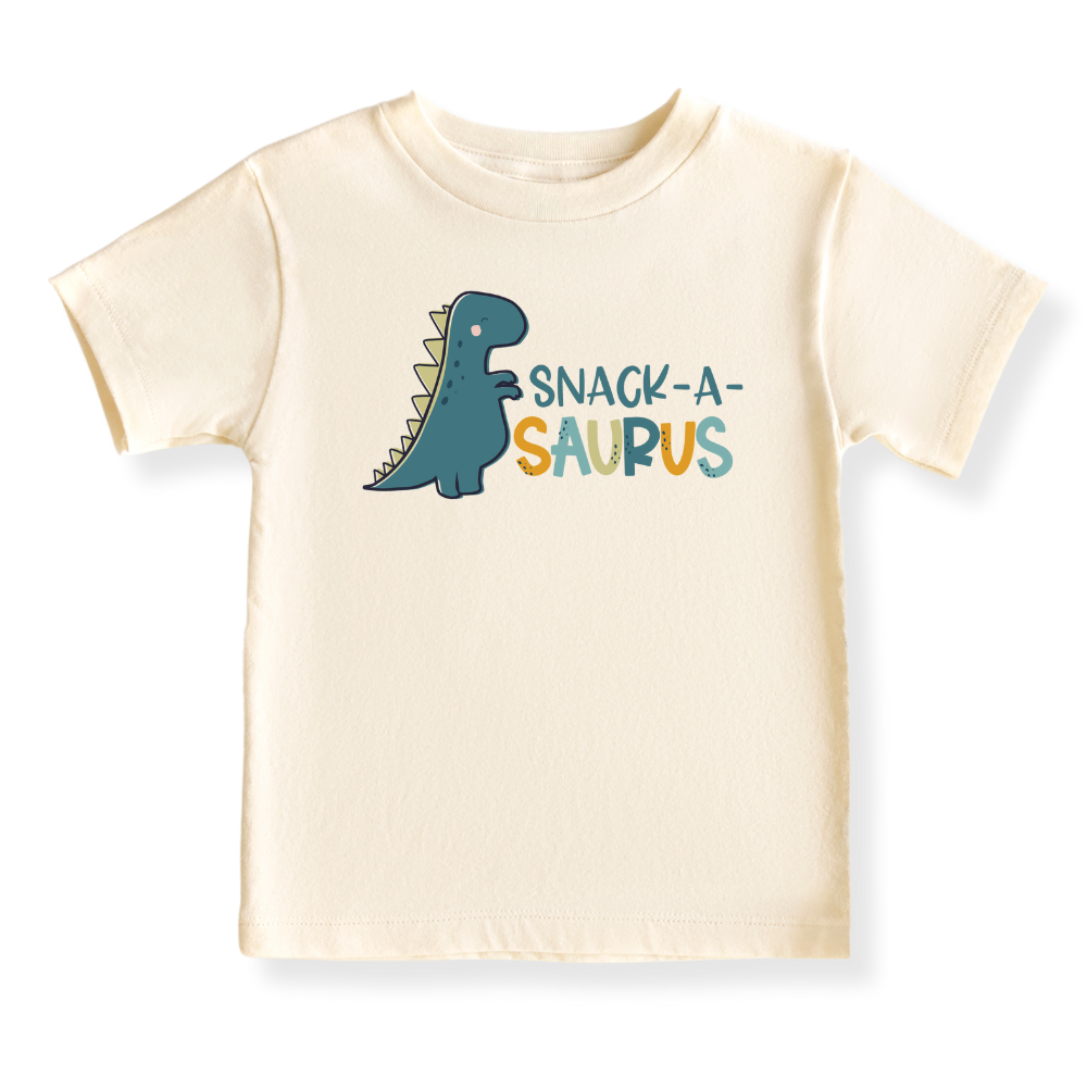 Snack-a-saurus Dinosaurs Baby Bodysuit Toddler & Kids T-Shirt, Dino Baby Clothes, Dino Shirt for Boys