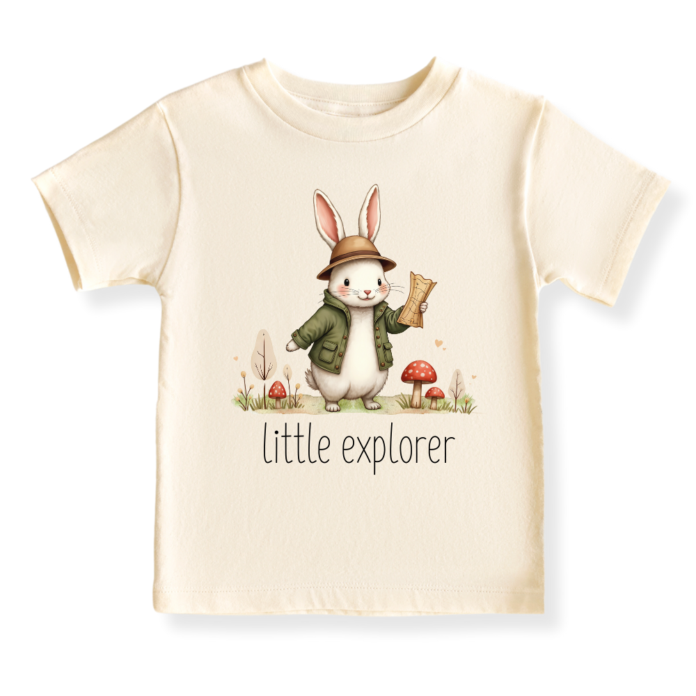 Little Explorer Baby Bodysuit, Kids & Toddler T-Shirt – Cute Rabbit Bunny Baby Clothes for Boys Girls
