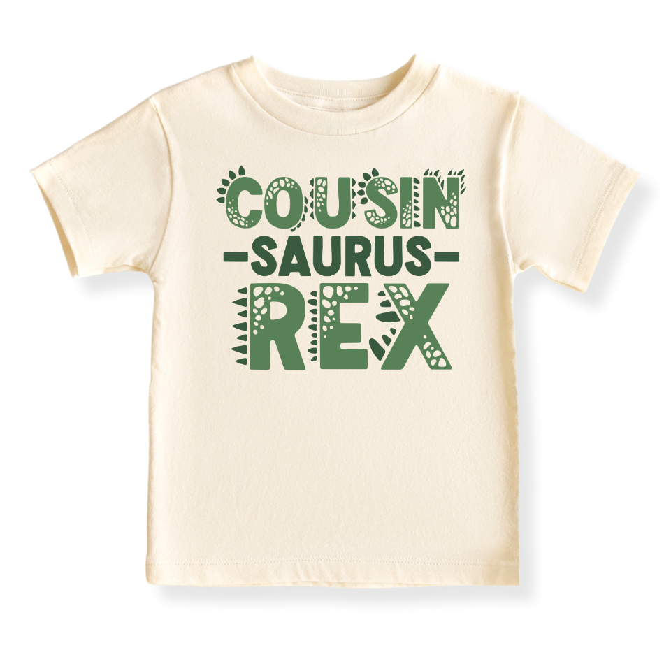 Cousin Saurus Baby Bodysuit, Cousin Kids' T-Shirt – Fun Cousin Announcement Outfit