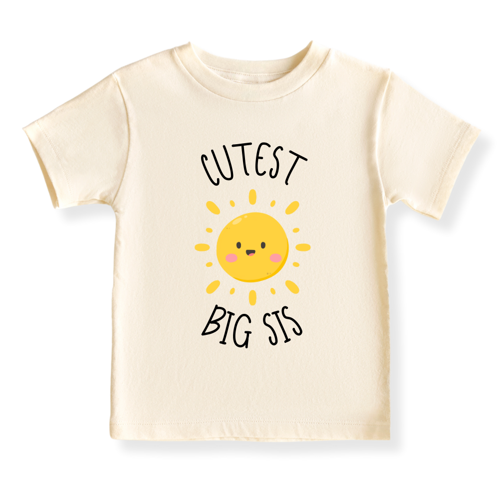 Cutest Big Sis T-Shirt, Sister Matching Baby Bodysuit